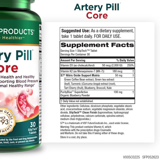 Purity Products Artery Pill Core Vitamin K2 key benefit visual