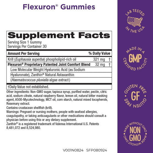 Purity Products Flexuron gummies berry flavor for daily joint comfort