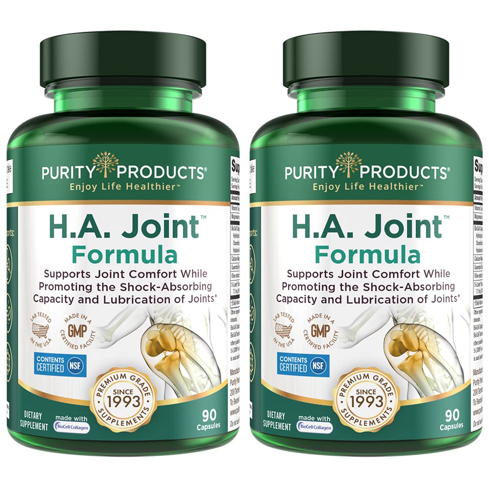 Purity Products HA Joint Formula bottle illustrating joint support and mobility potential