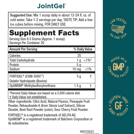 Purity Products JointGel new label canister highlights updated flavor for easier daily use