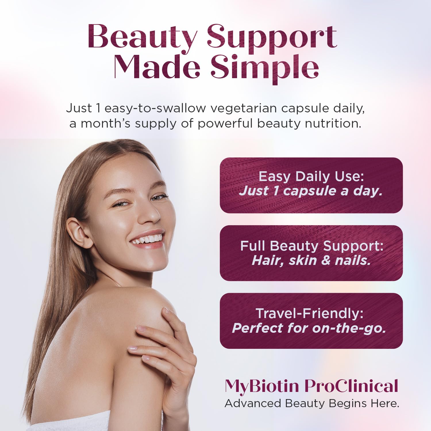 Purity Products MyBiotin ProClinical hair-density-week-3 visualization indicating fuller-looking hair.