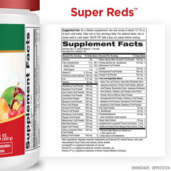 Purity Products Super Reds dissolved in water shows a vibrant, antioxidant-rich drink for daily vitality.