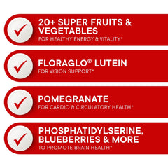 Purity Products Super Reds jar closeup with label highlighting phytonutrient blend.