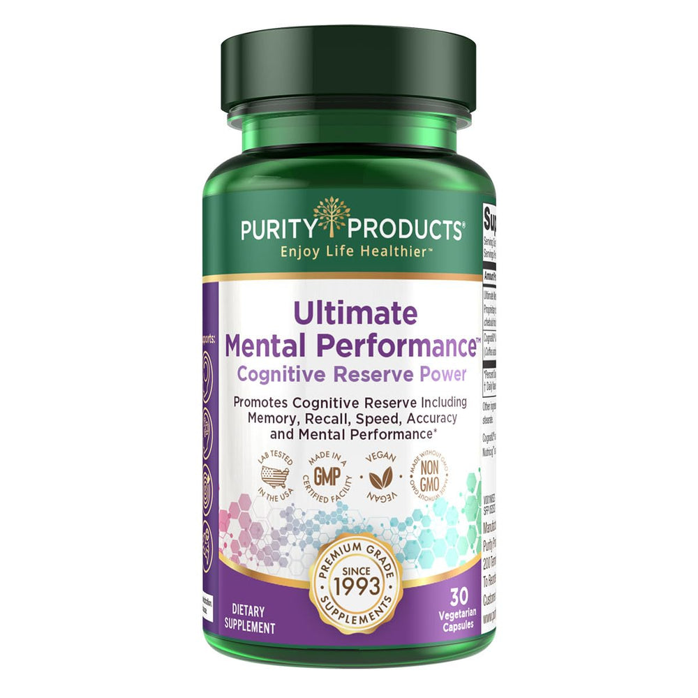 Purity Products Ultimate Mental Performance bottle for focused tasks and memory recall