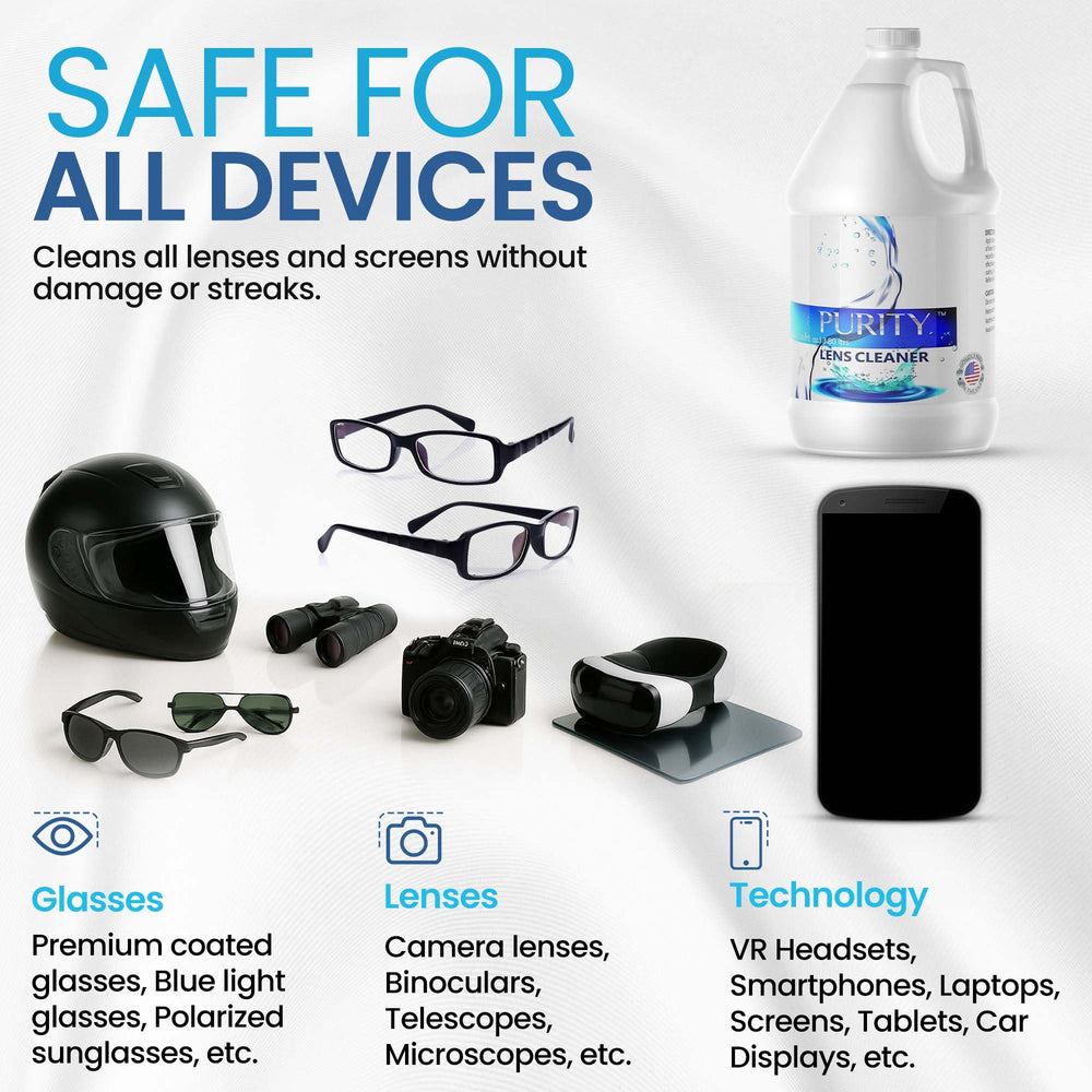 Purity professional-grade lens cleaner for optical surfaces