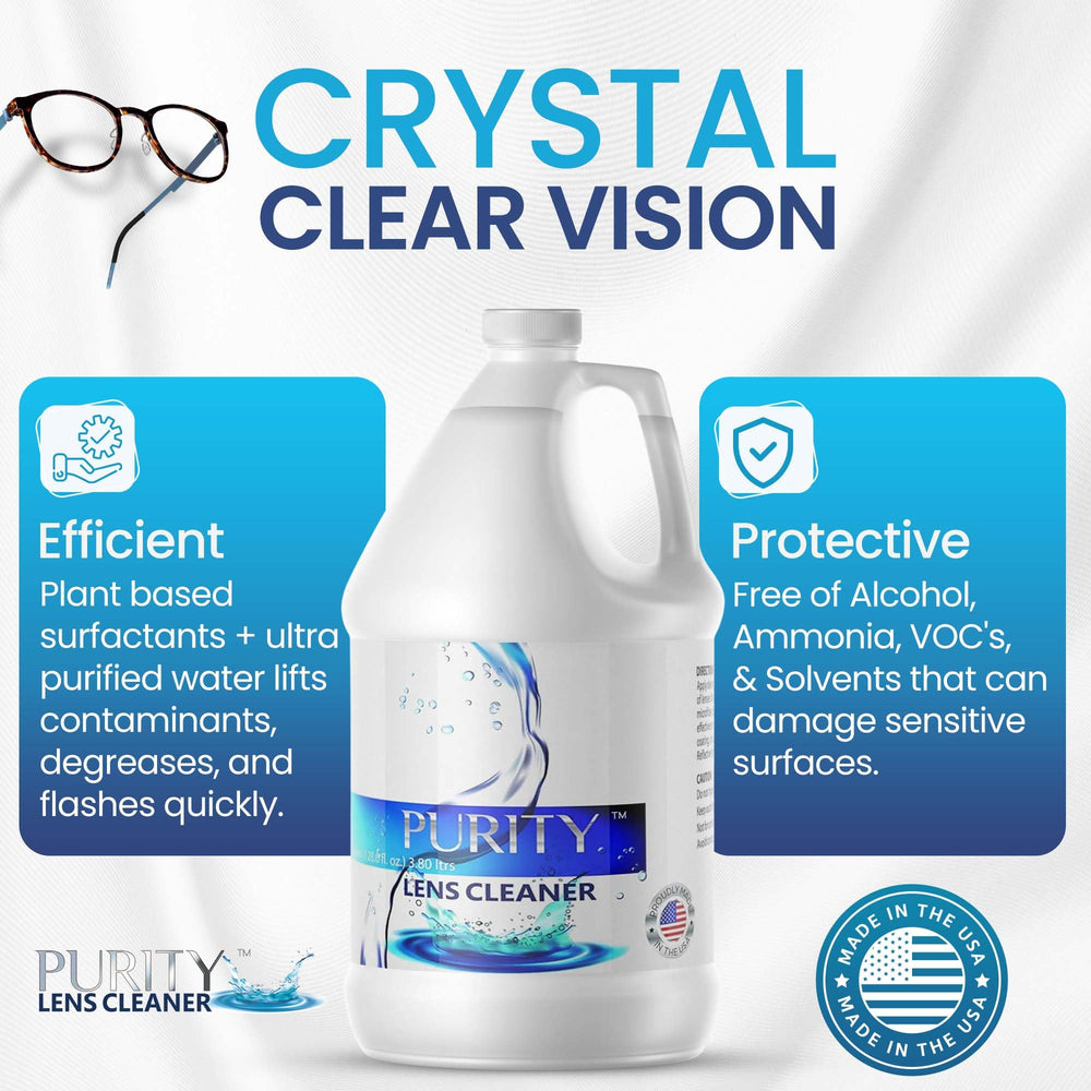 Purity refill bottle for ongoing eyewear cleaning routines