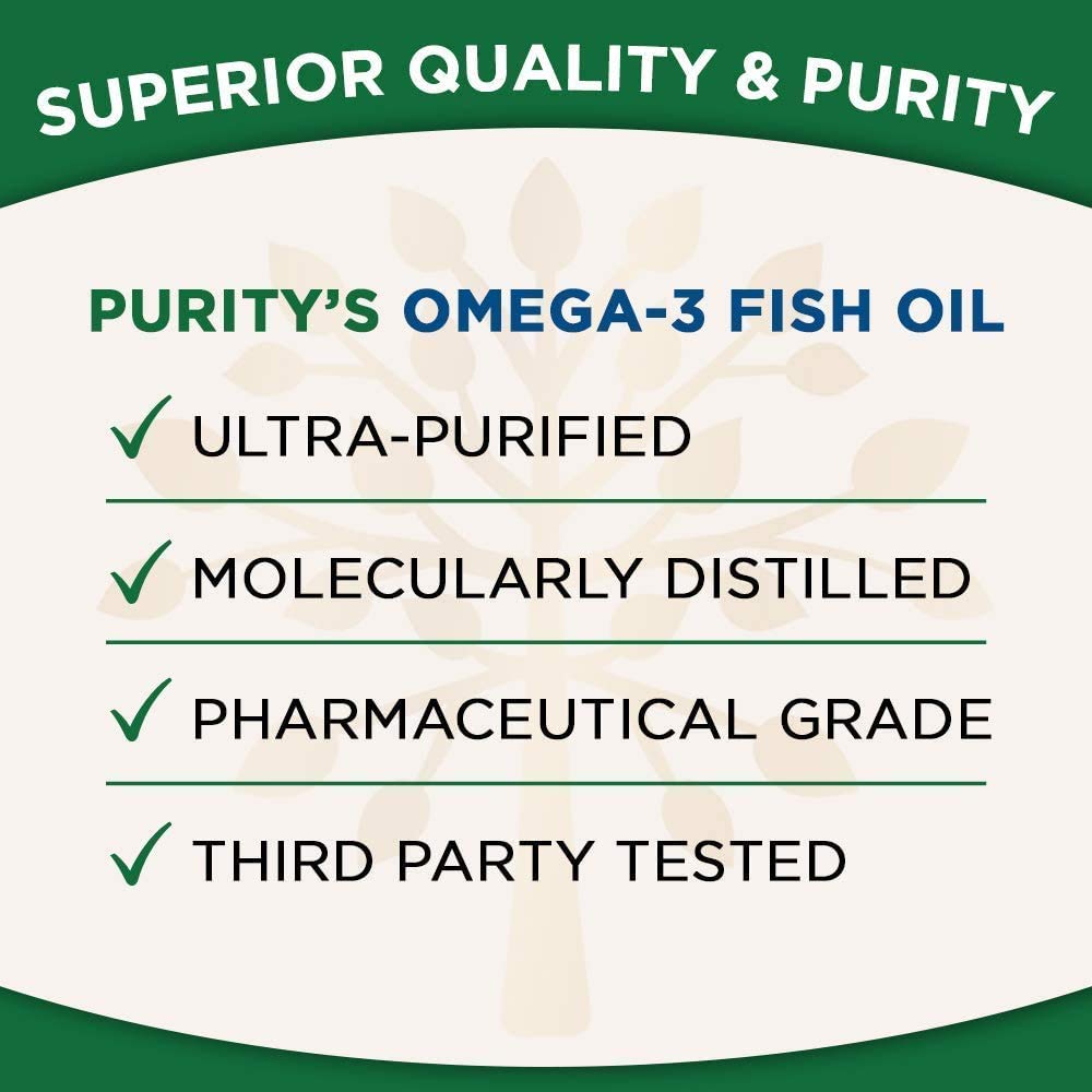 Purity Ultra-Pure Omega-3 facility certification badge indicating strict quality and safety
