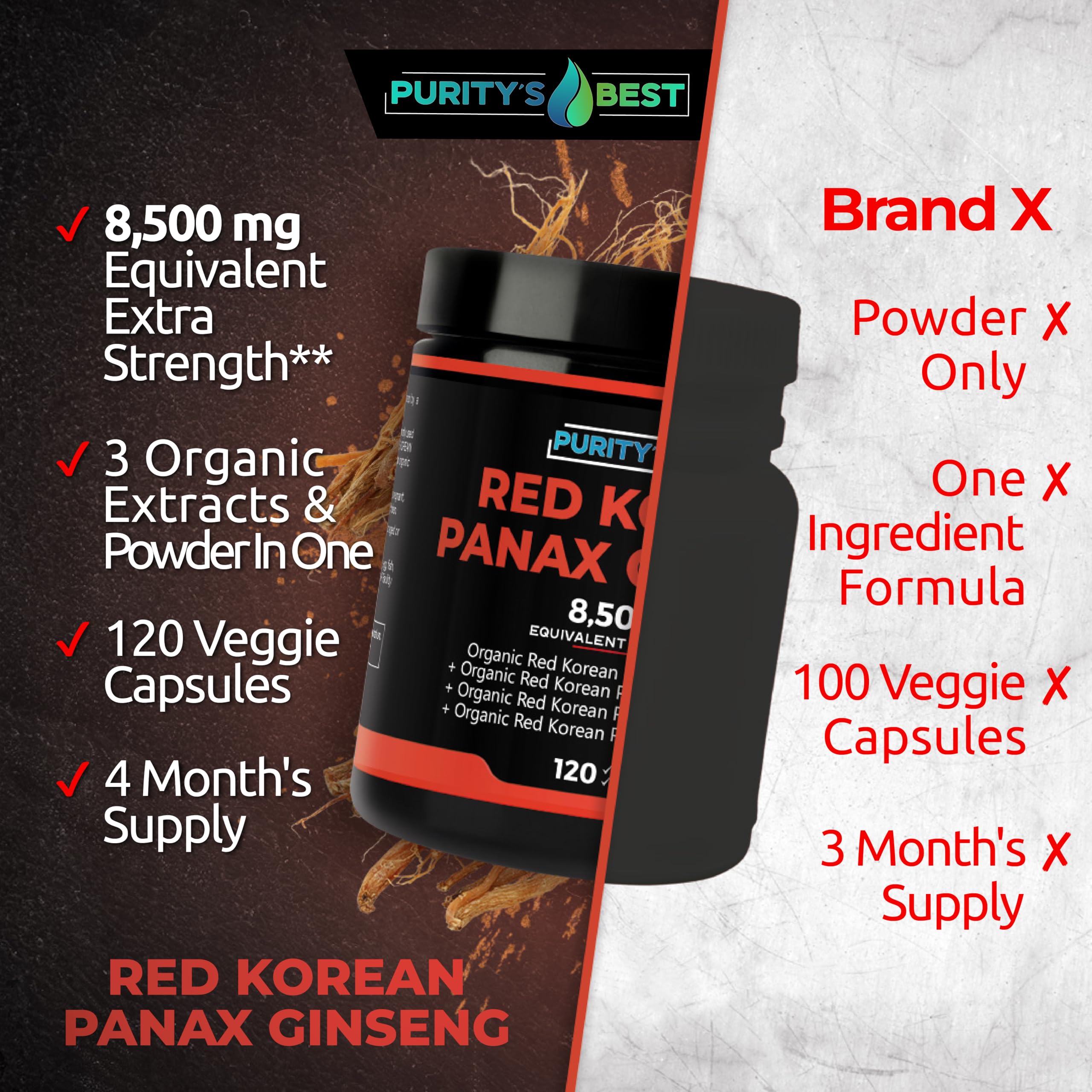 Purity`s Best clean formula ingredients list shows no artificial additives.