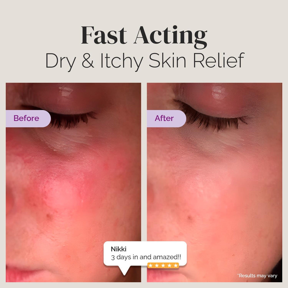 Puriya colloidal oatmeal texture close-up emphasizing calming skin nourishment.