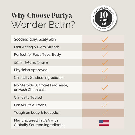 Puriya Balm jar close-up shows rich texture for soothing skin