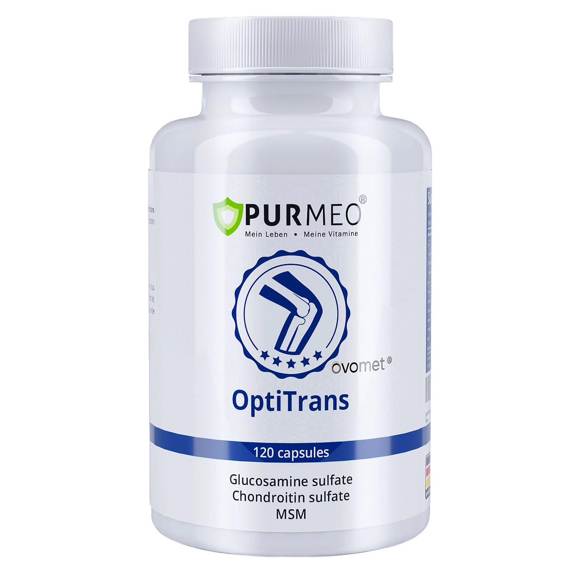 Purmeo bottle front view signaling a 60-day supply for everyday joint comfort.