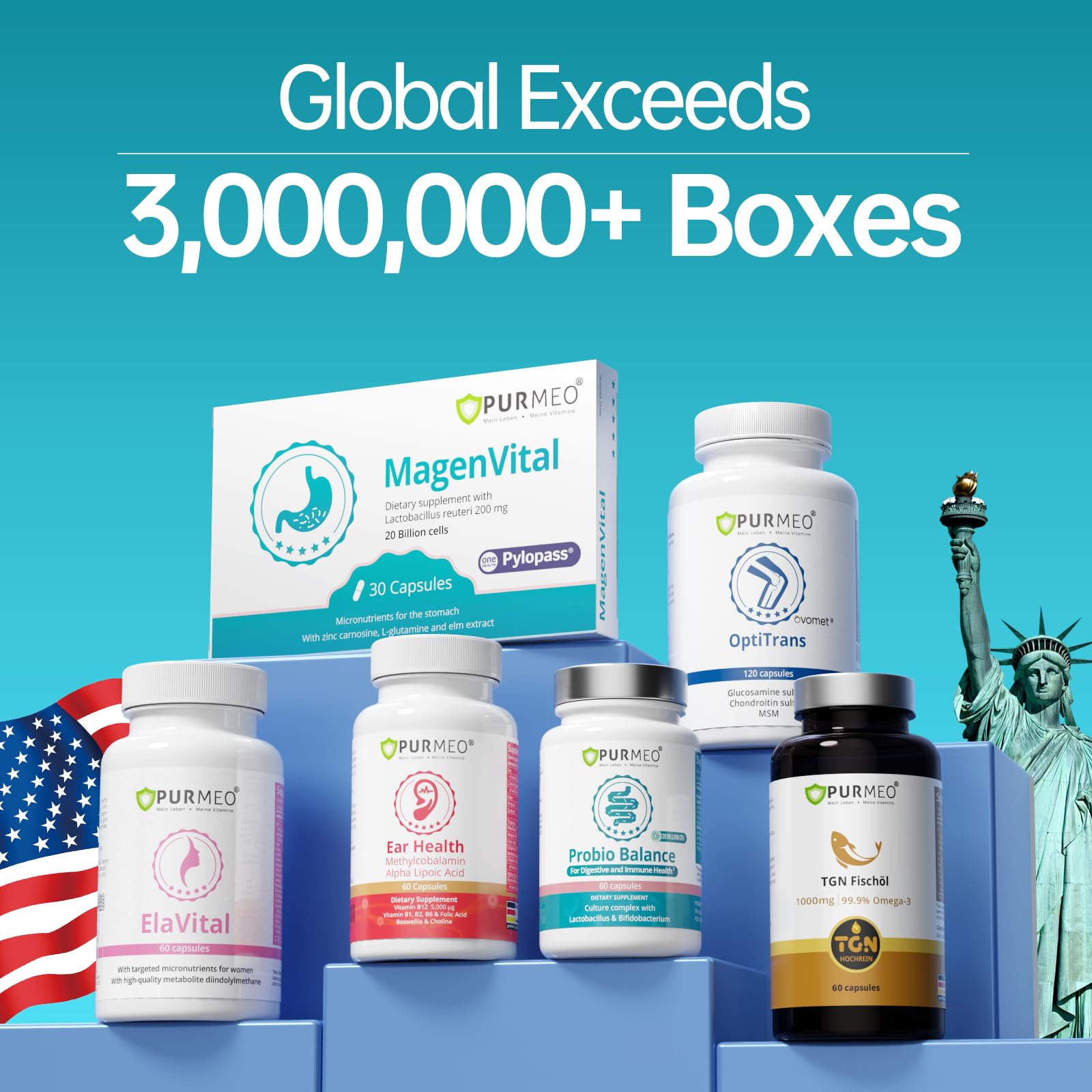 Purmeo Pylopass L. reuteri capsule closeup for daily digestive support.