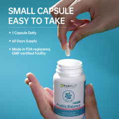 Purmeo vegan gluten-free capsules in a minimalist package