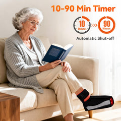 Puroth adjustable hook-and-loop straps ensure snug fit during foot or elbow use.
