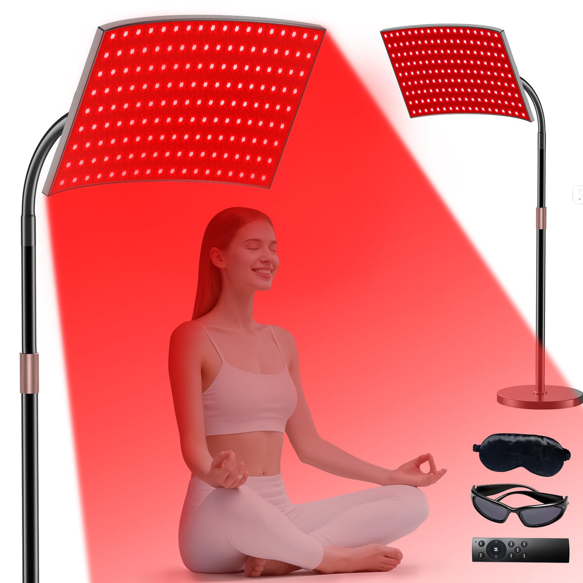 Puroth red light therapy panel focused on the face for daily wellness.