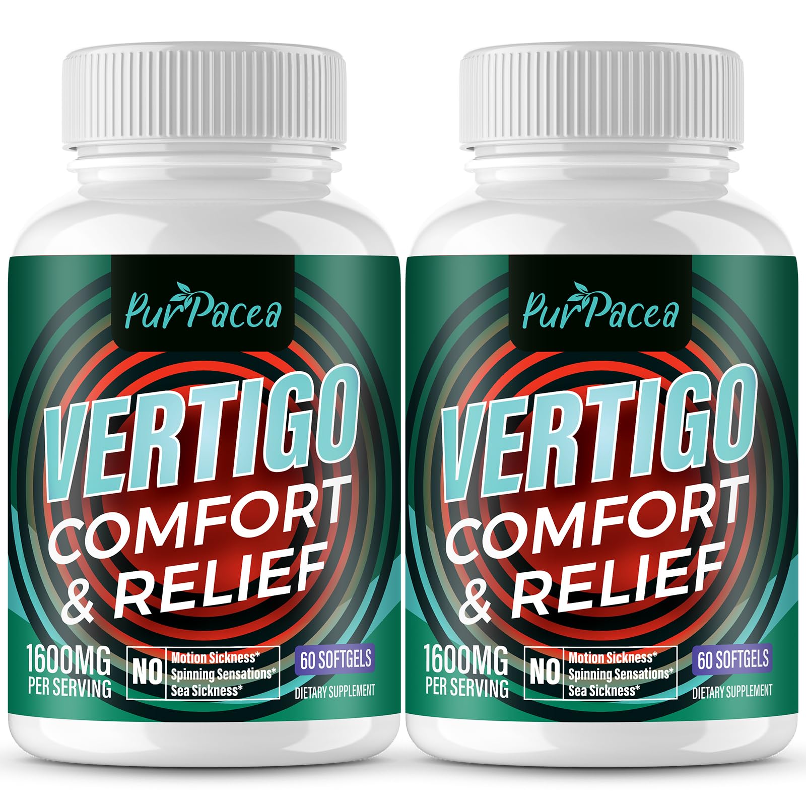 Purpacea liposomal vertigo softgels bottle for daily wellness support during movement