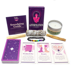 Purple Canyon Positive Intentions Gift Set with sage smudge kit for mindful rituals