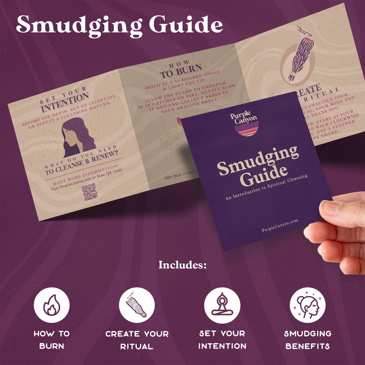 Purple Canyon Sage smudge sticks natural aroma to refresh meditation areas.