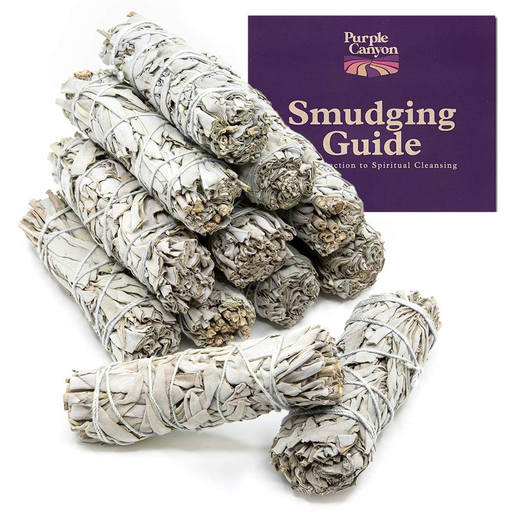 Purple Canyon Sage smudge sticks white sage bundles for cleansing rituals and spaces.