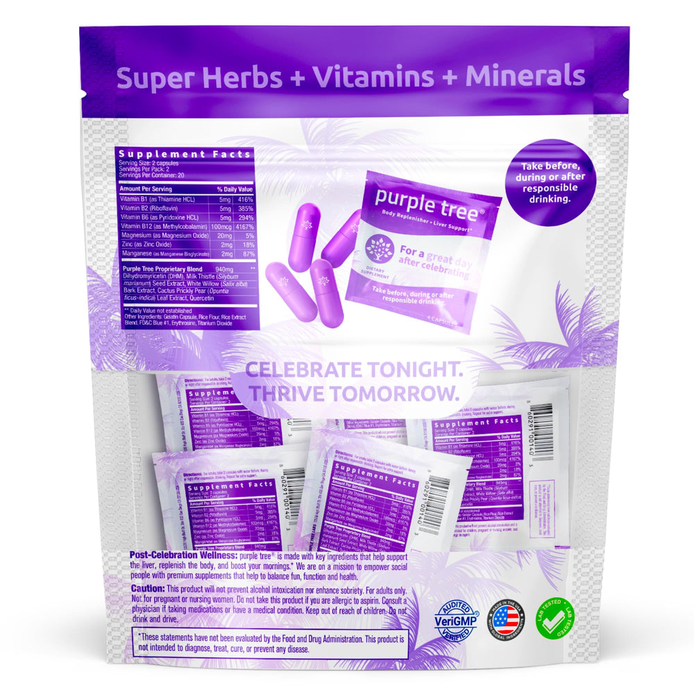 Purple Tree Post-Celebration party kit ready-to-use wellness option for celebrations