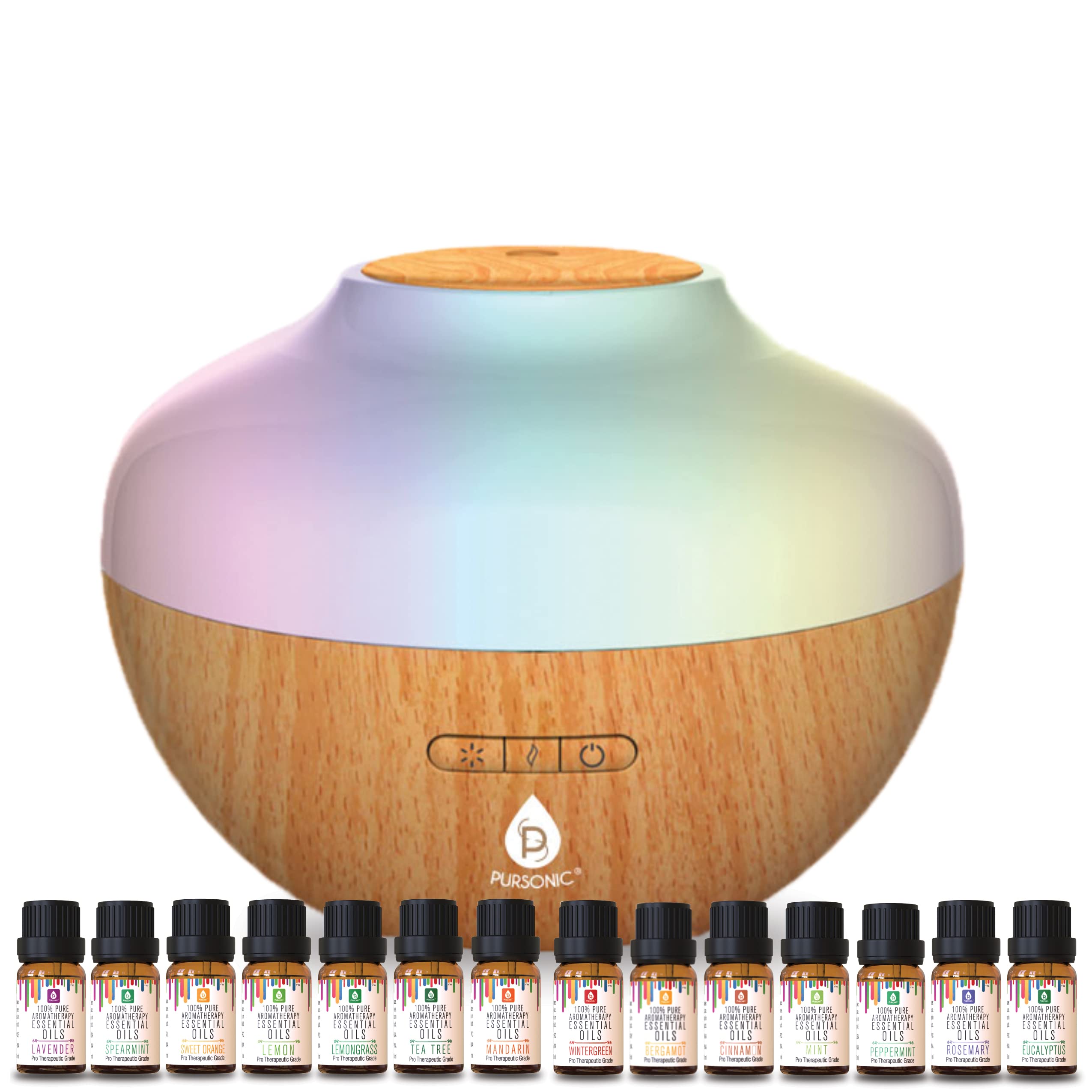 Pursonic 300ml diffuser with quiet operation for home relaxation.