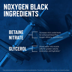 Blue raspberry NOXygen bottle with condensation during workouts