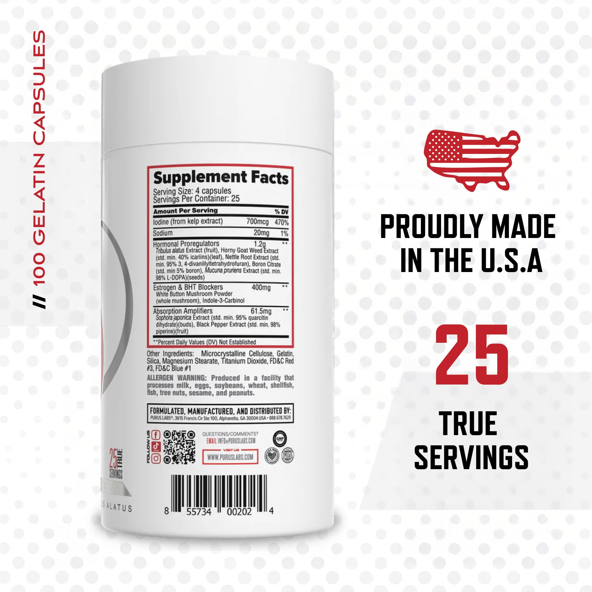 Closeup of Purus Labs Recycle capsules showing premium quality