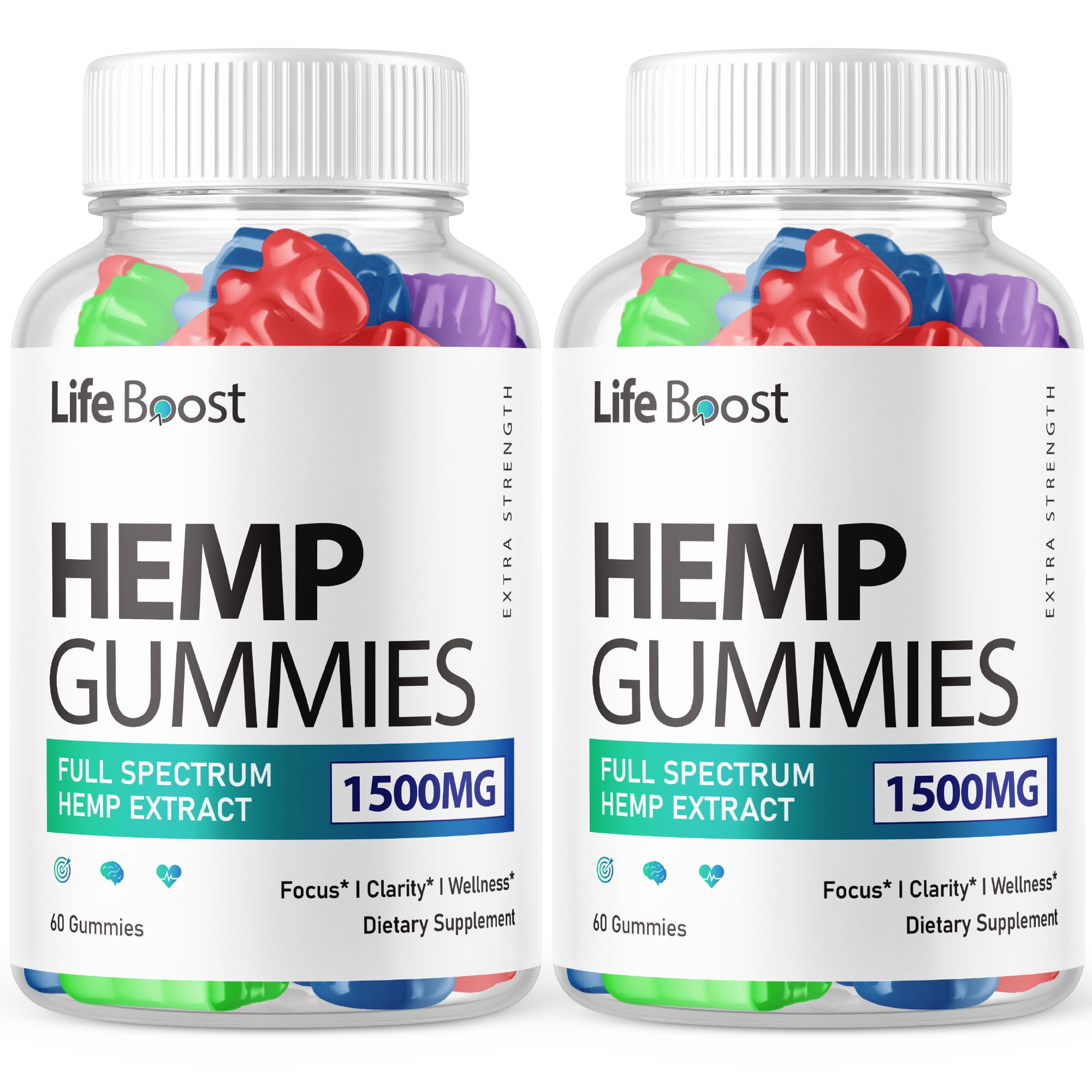 Purvia Life Boost 2-pack bottle front showing 25 mg per gummy.