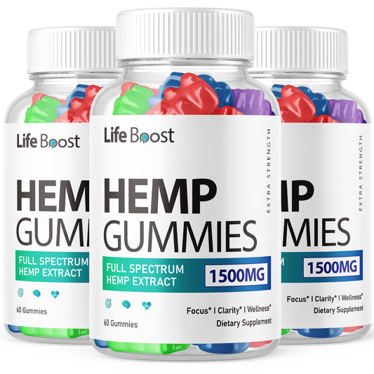 Purvia Life Boost 3-pack bottle front showing convenient daily gummies for taste and portability.