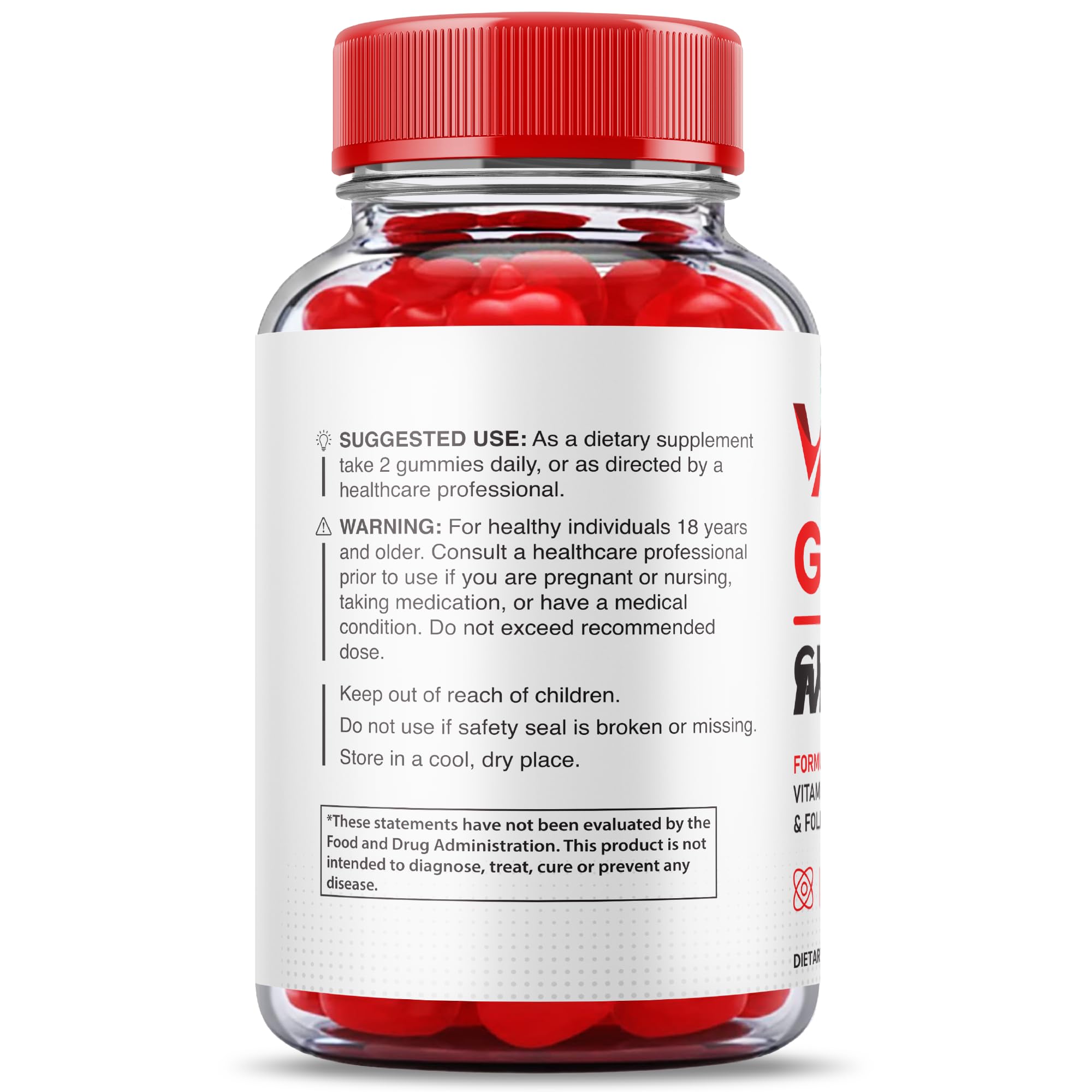 Purvia Vital Grow XL gummies packaging highlights the 2-pack value and advanced formula.