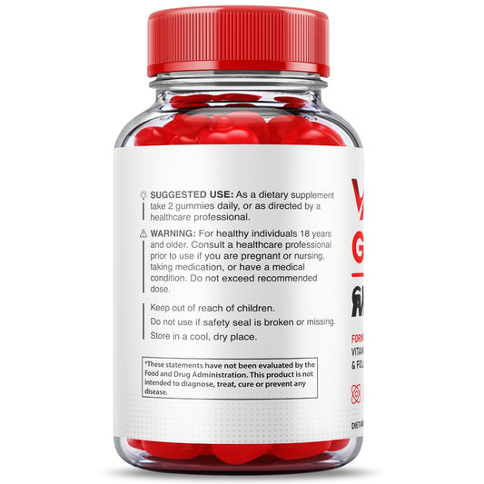 Purvia Vital Grow XL gummies packaging highlights the 2-pack value and advanced formula.