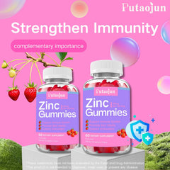 Putaojun Zinc Gummies label shows zinc 50 mg and vegan formula