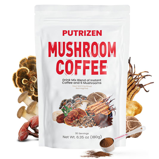PUTRIZEN HerbalWell bottle pour supports steady focus and morning energy.