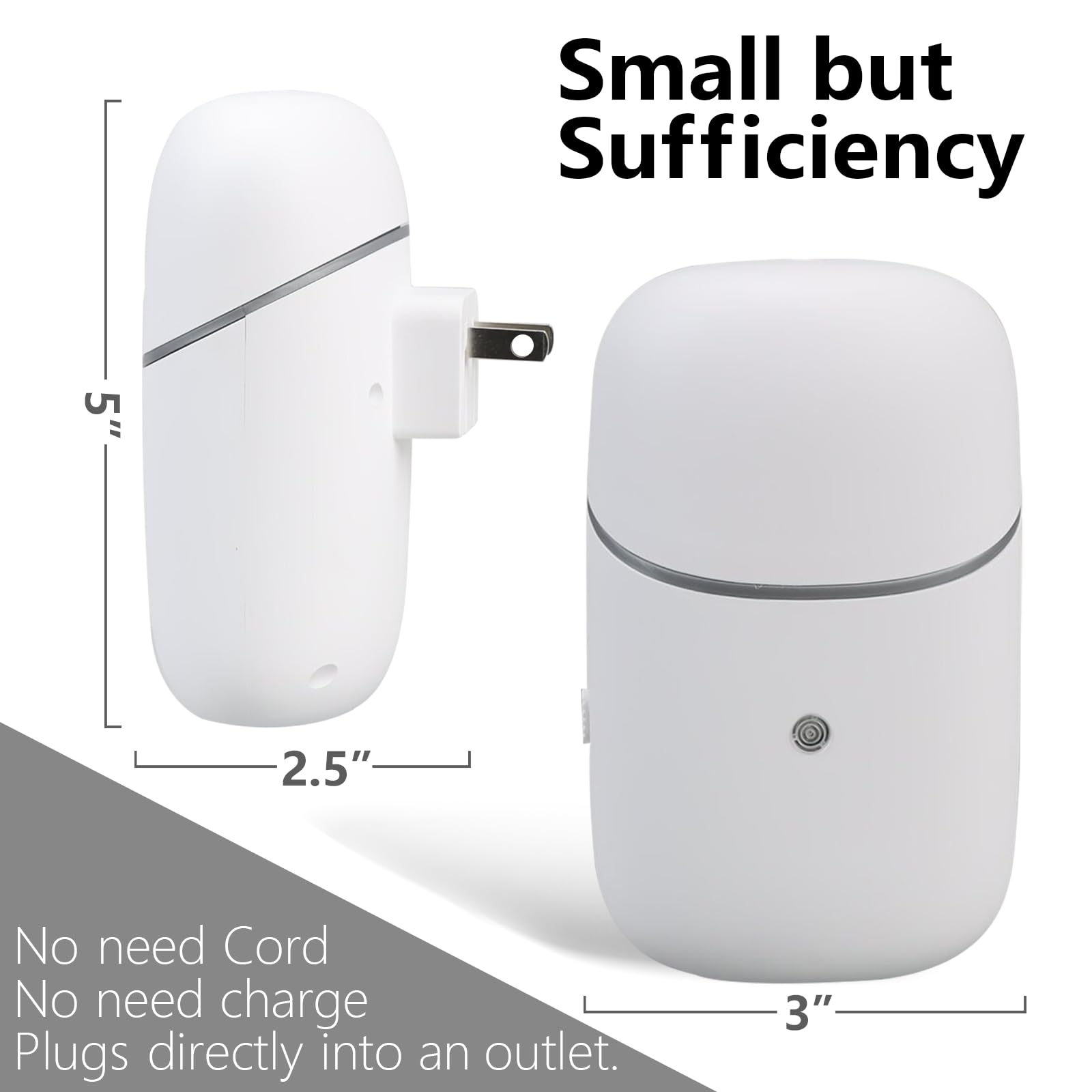 Pvowekia night-light base diffuser provides soft illumination and fragrance.