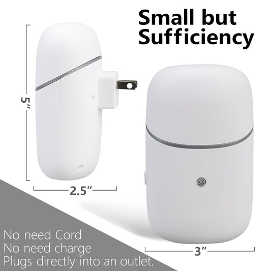 Pvowekia night-light base diffuser provides soft illumination and fragrance.