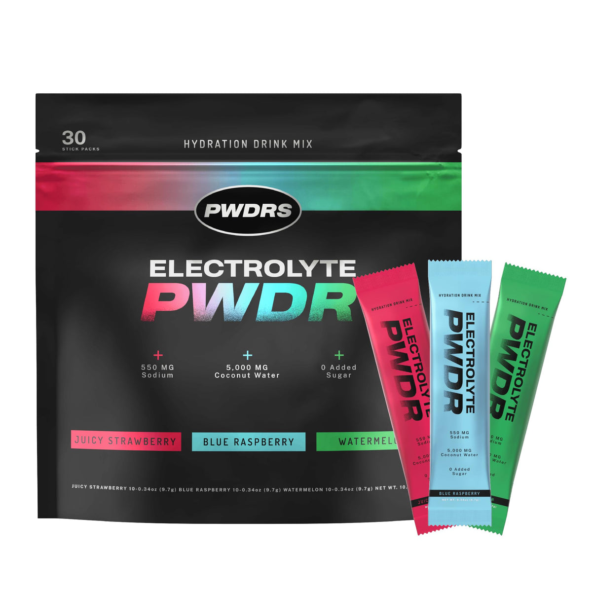 PWDRS Electrolytes sticks dissolving in water for quick hydration during workouts