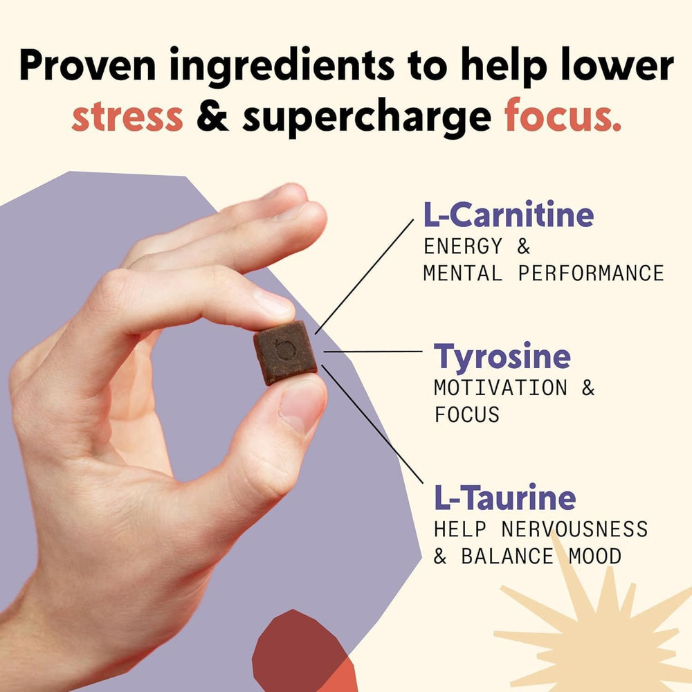 Close-up of the mixed berry texture signals tasty, mood-supportive chew