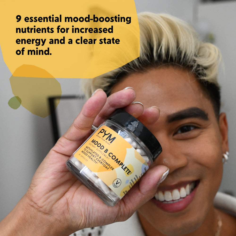 Natural ingredients in PYM Mood B Complete hint at nerve-support benefits.