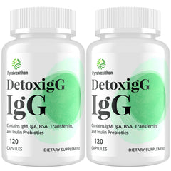 Pyralvexithon IgG capsules in a bottle for potential immune support.