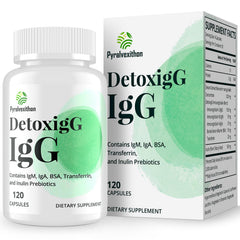 Pyralvexithon IgG concentration bottle showing high IgG content for daily nutrition.