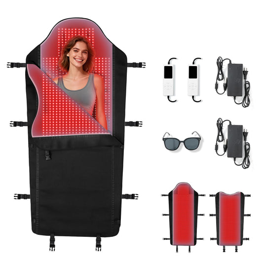 PZJDSR full-body red light mat in flat setup for convenient at-home sessions.