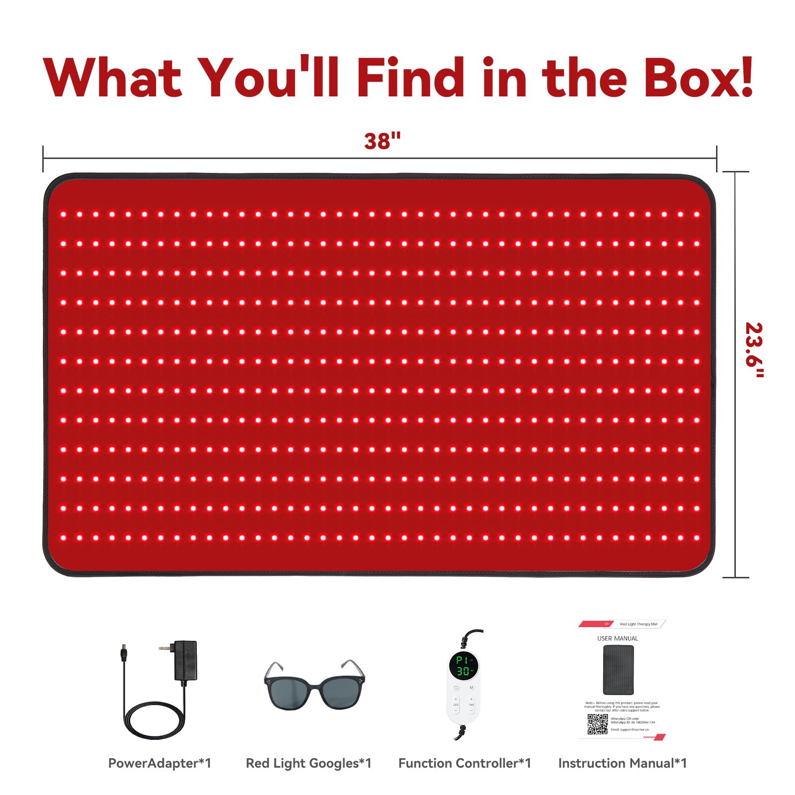 PZJDSR red light therapy mat leather and neoprene cover for durability.