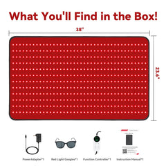 PZJDSR red light therapy mat leather and neoprene cover for durability.
