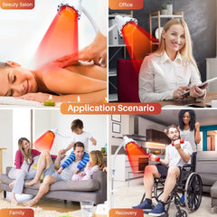 QAIHOE infrared therapy lamp remote control use with easy brightness and timer settings