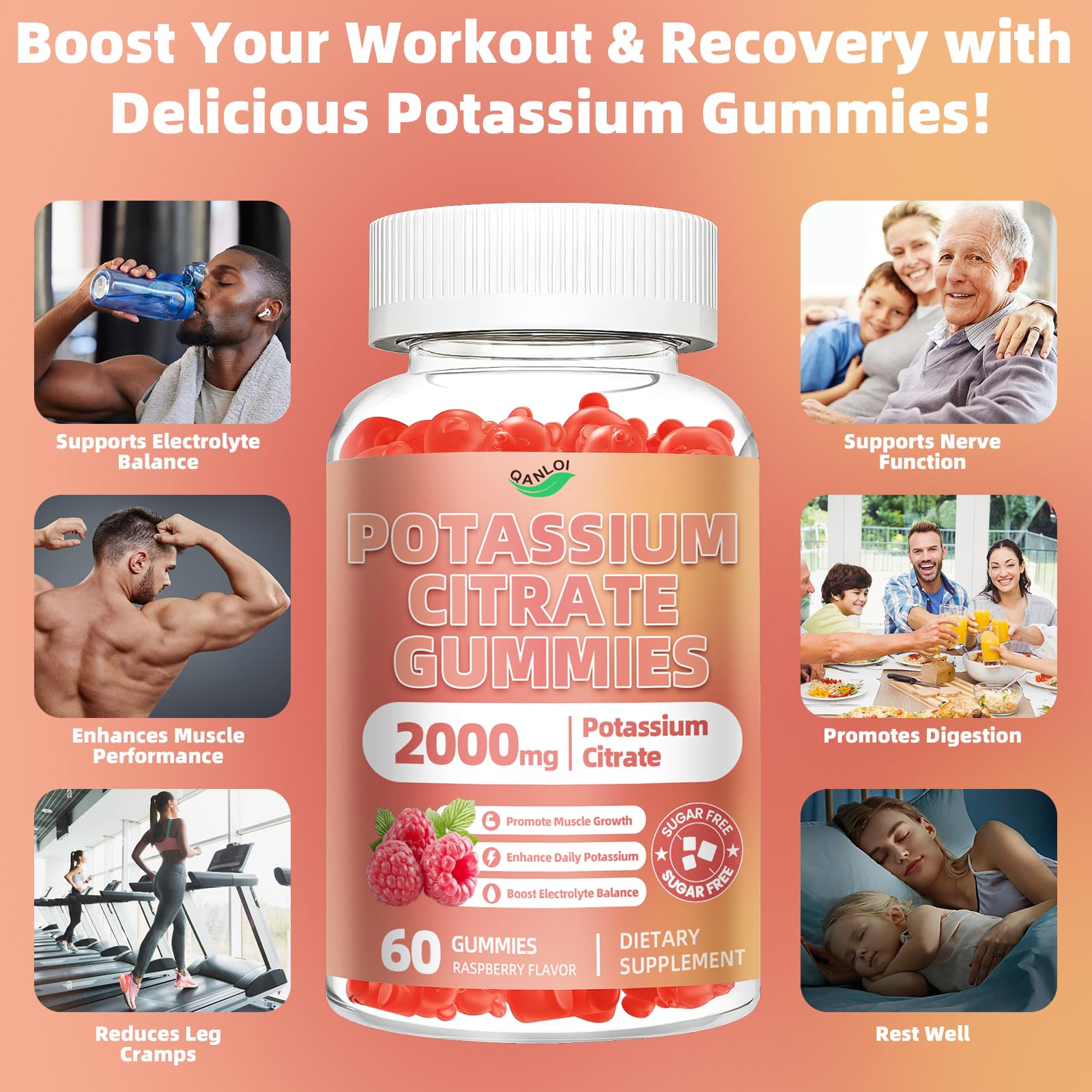 QANLOI CoQ10 and Vitamin B complex mix for energy support.