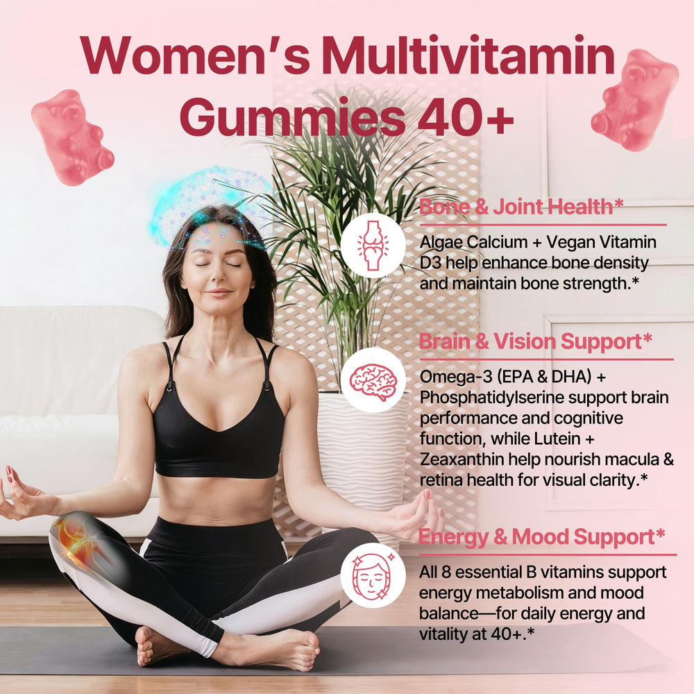 Qanoreth Women multivitamin phosphatidylserine bottle for focus and mental clarity