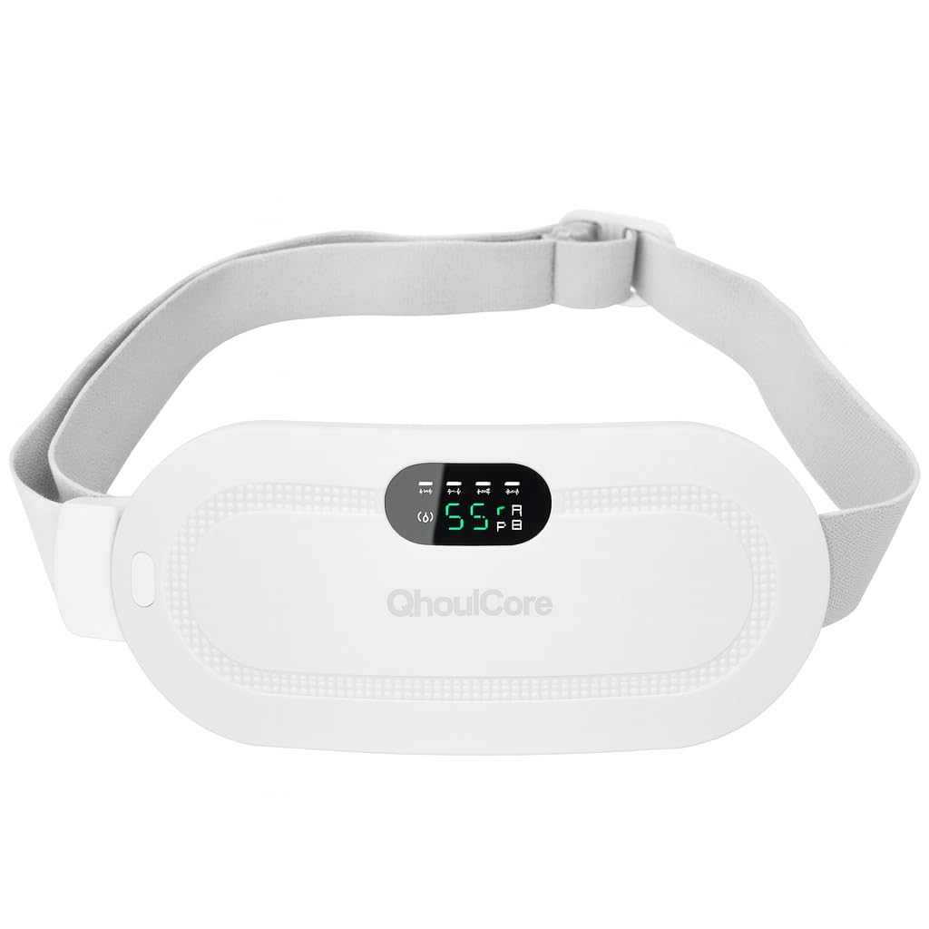 QhoulCore heated waist belt front view shows slim design and targeted warmth.