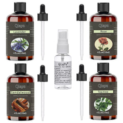Qiapu Pure Natural Aromatherapy Oil droplet bottle ideal for diffusers and calming ambiance.