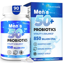 QIVERNAMY Probiotics 50+ bottle supports gut health.