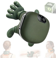 Qiwadu 4D neck and shoulder massager with heat delivering deep relief on the go.
